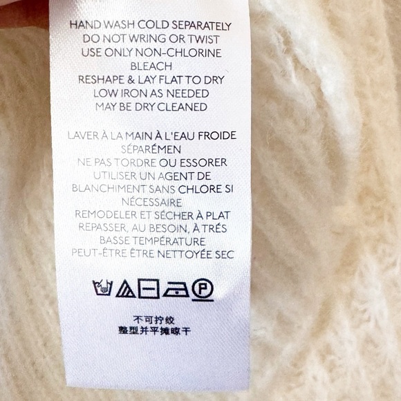 Anthropologie Cream Ruffled Boat Neck Sweater - Picture 8 of 13